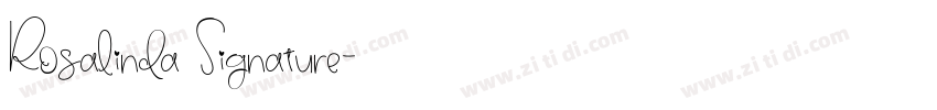 Rosalinda Signature字体转换